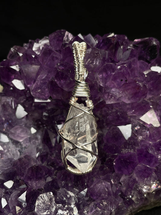 Clear quartz pendant