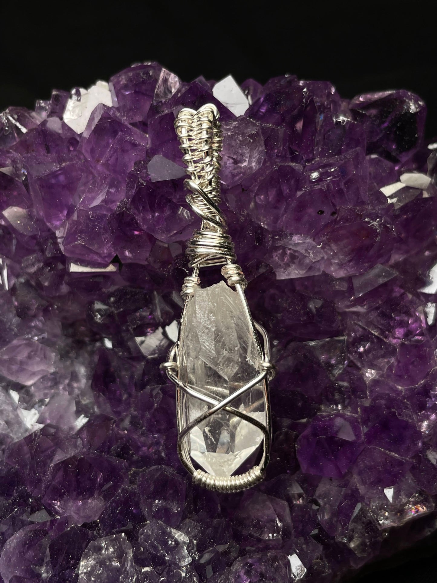 Clear quartz pendant