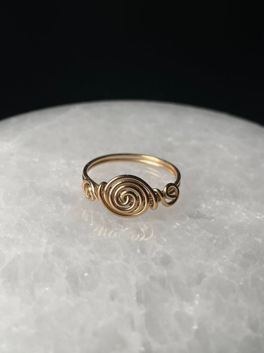 14k gold filled swirl ring