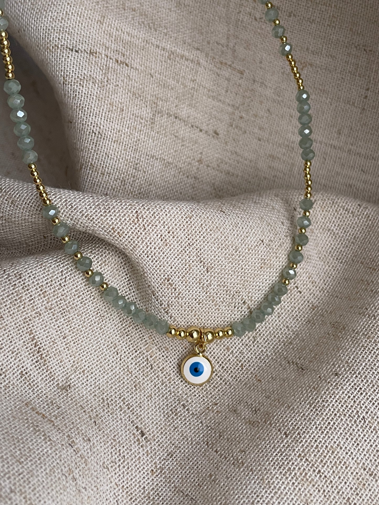 Dainty evil eye choker style necklaces