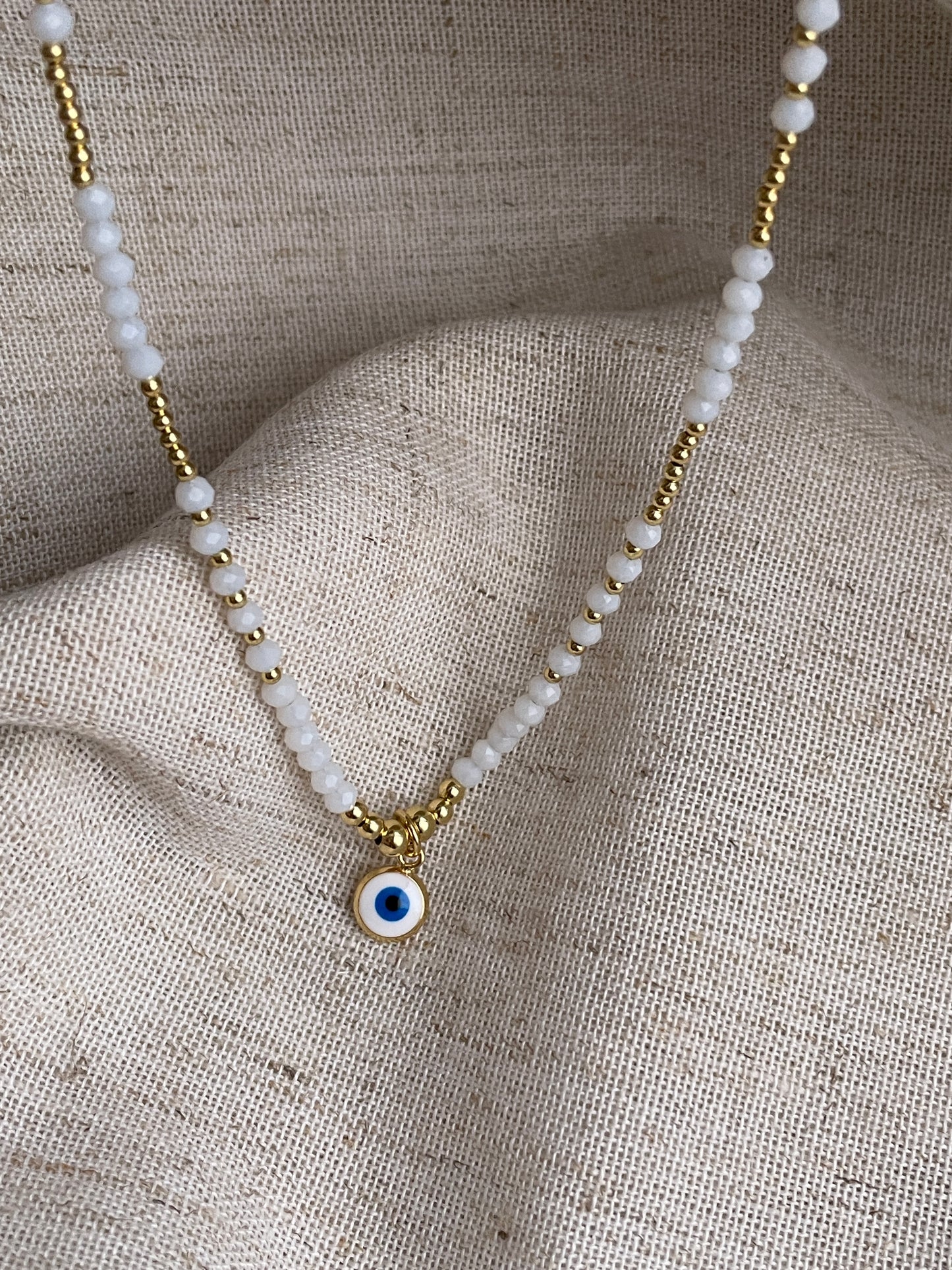 Dainty evil eye choker style necklaces