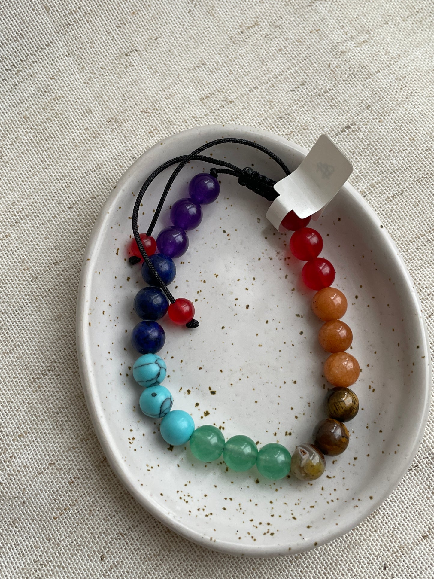 Chakra beaded adjustable bracelet