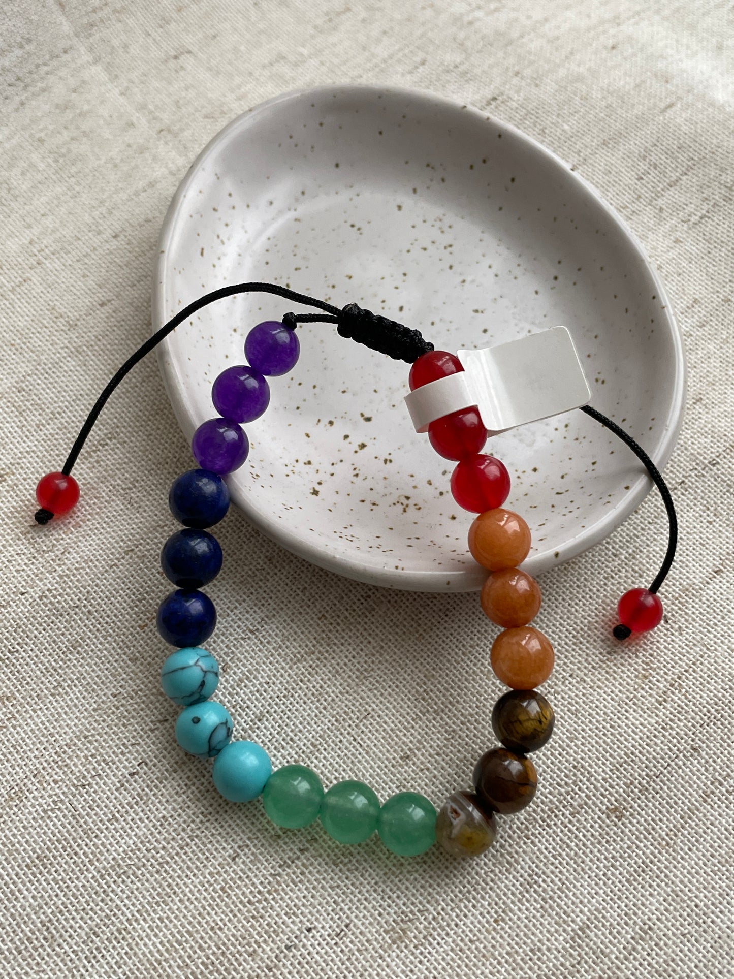 Chakra beaded adjustable bracelet