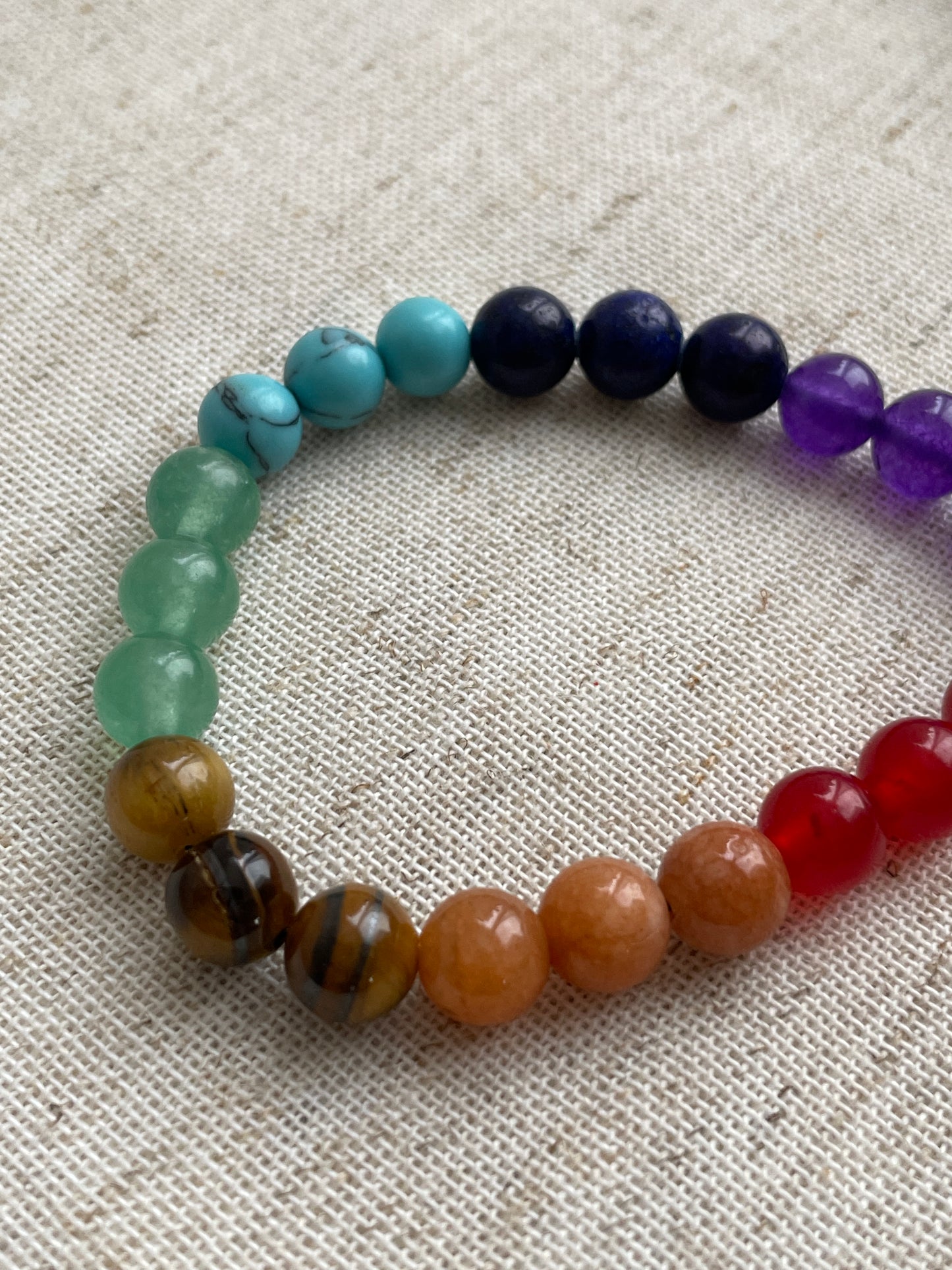 Chakra beaded adjustable bracelet