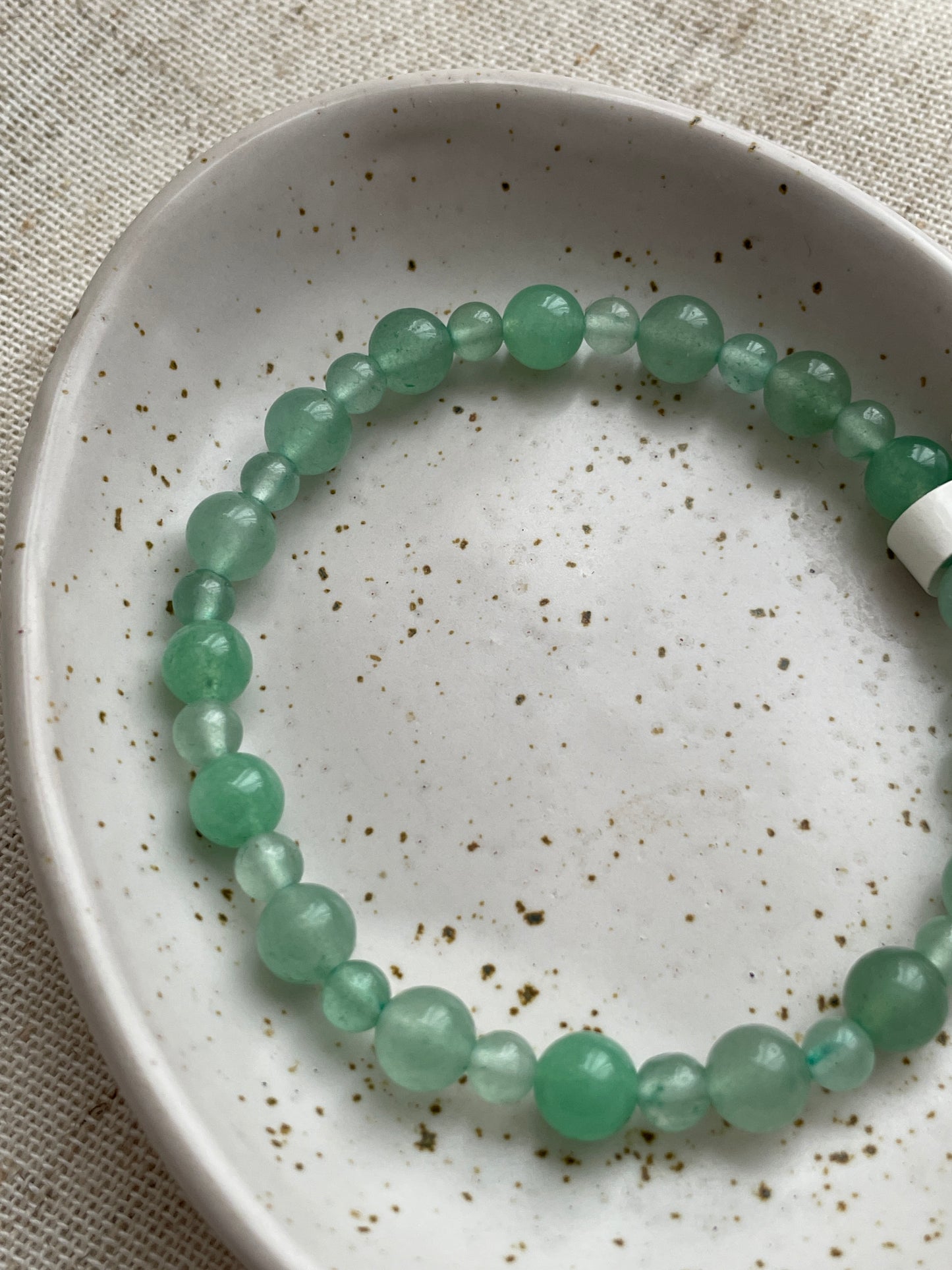 Aventurine & jade bracelets