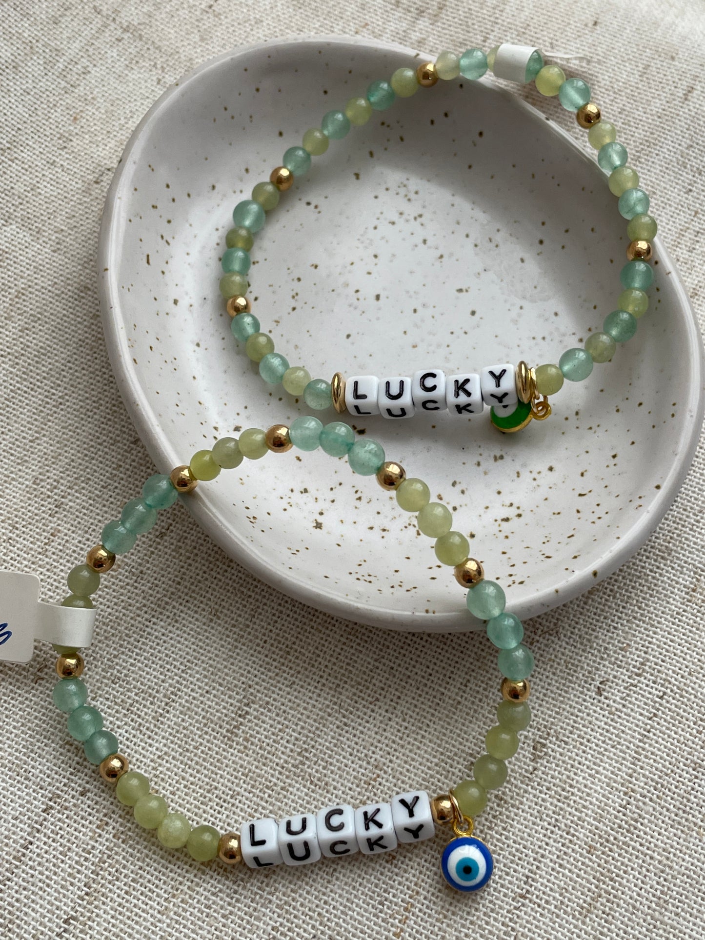 Aventurine & jade positivity bracelets