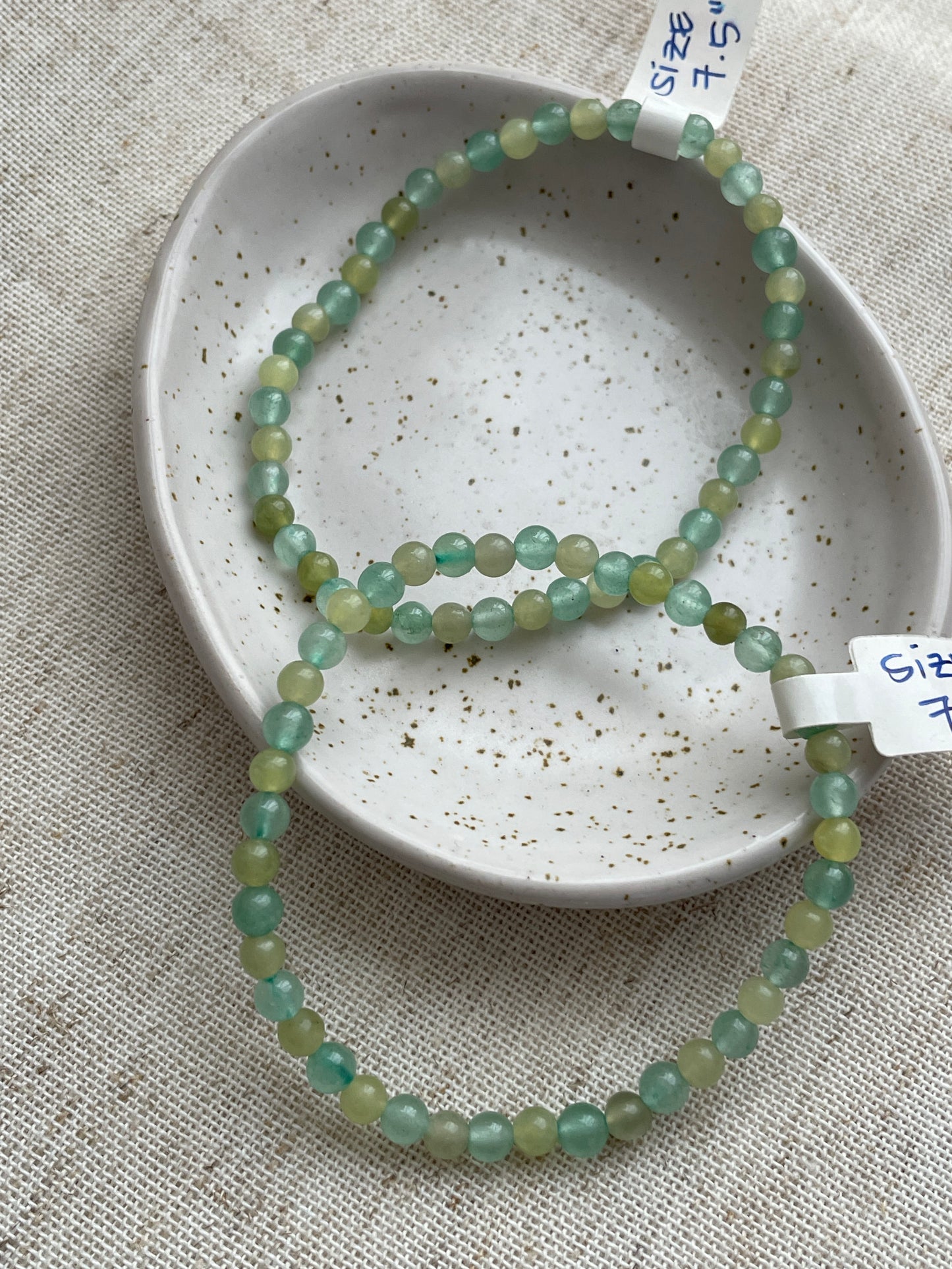 Aventurine & jade bracelets