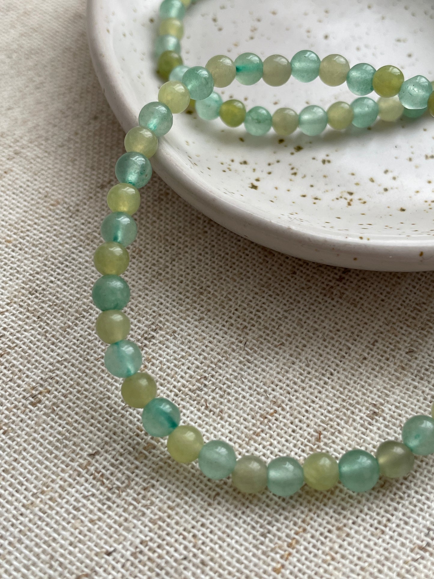 Aventurine & jade bracelets