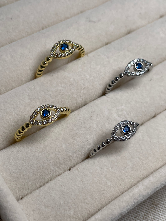 Adjustable Evil Eye rings