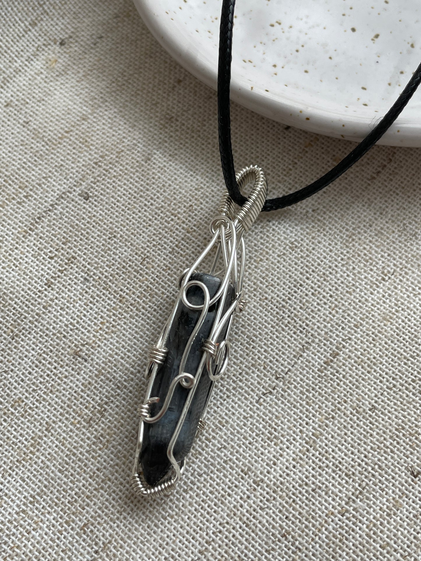 Larvikite pendant (dark)