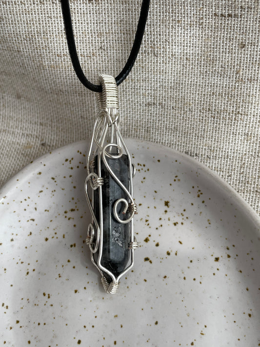 Larvikite pendant (dark)