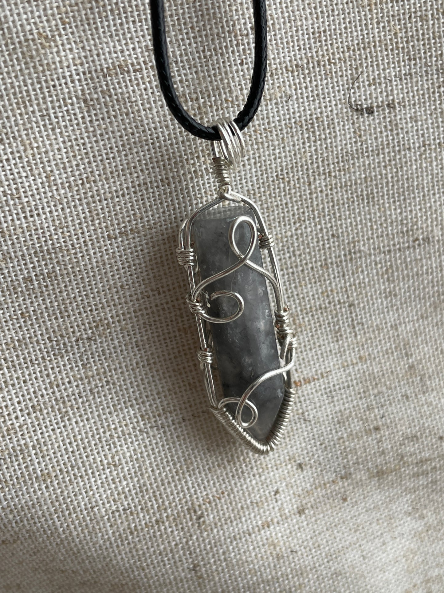 Larvikite pendant (light)