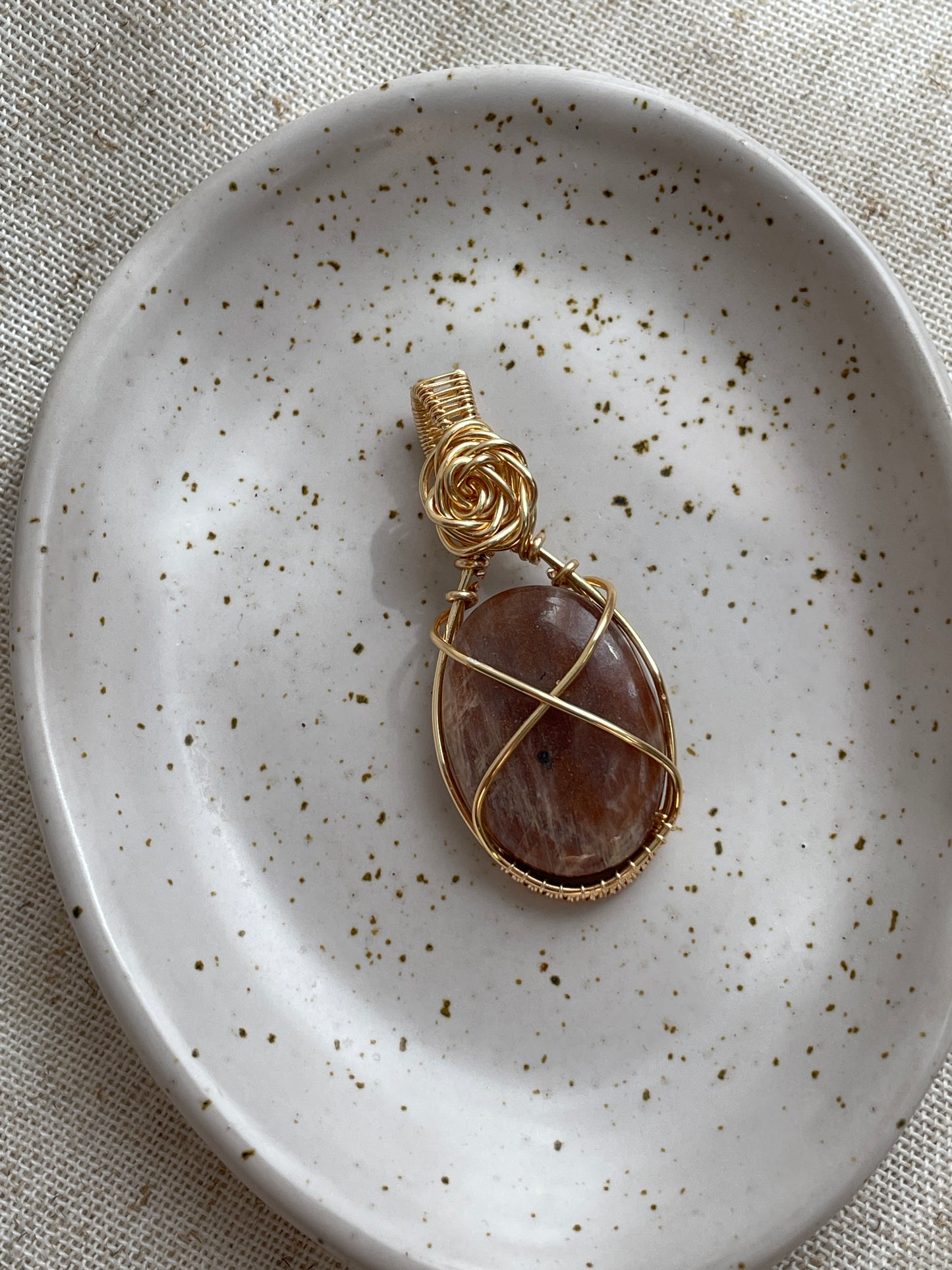 Sunstone/ moonstone pendant