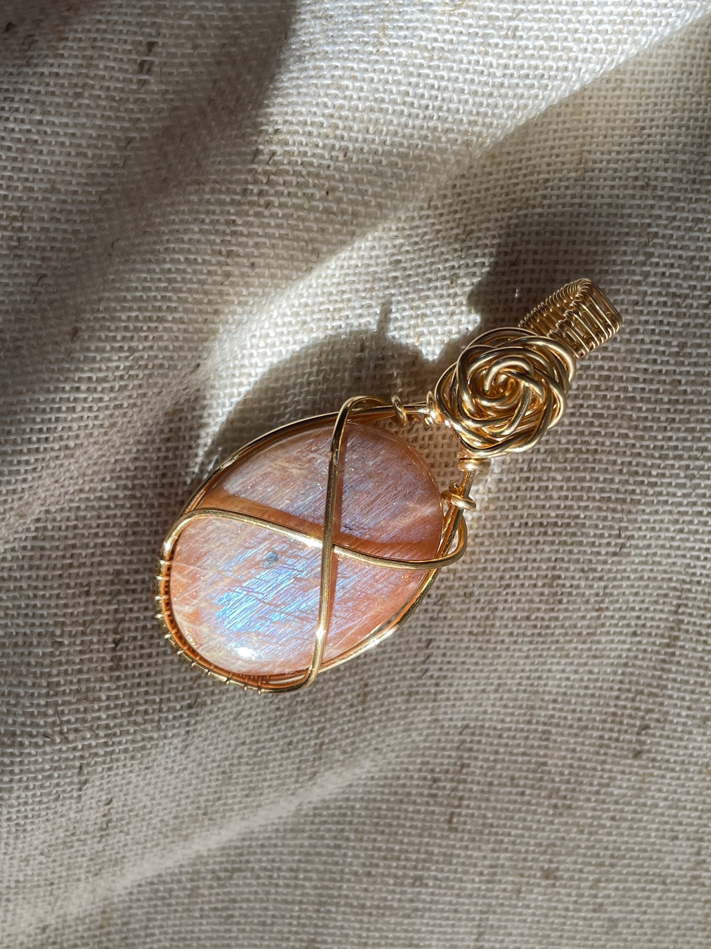 Sunstone/ moonstone pendant