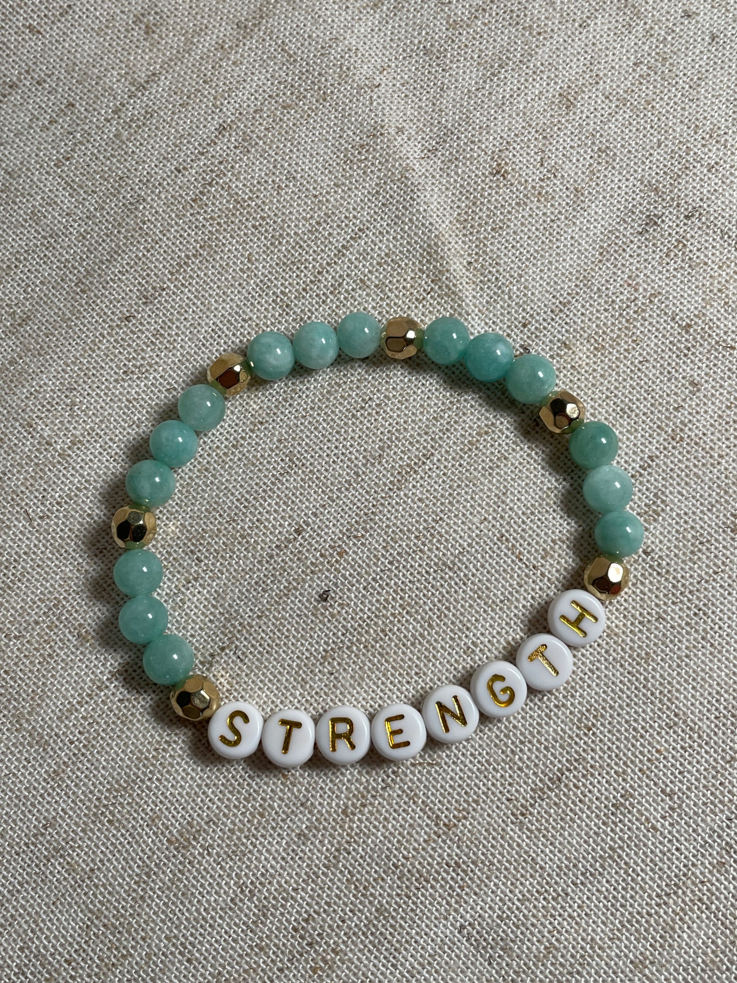 Motivational gemstone bracelets