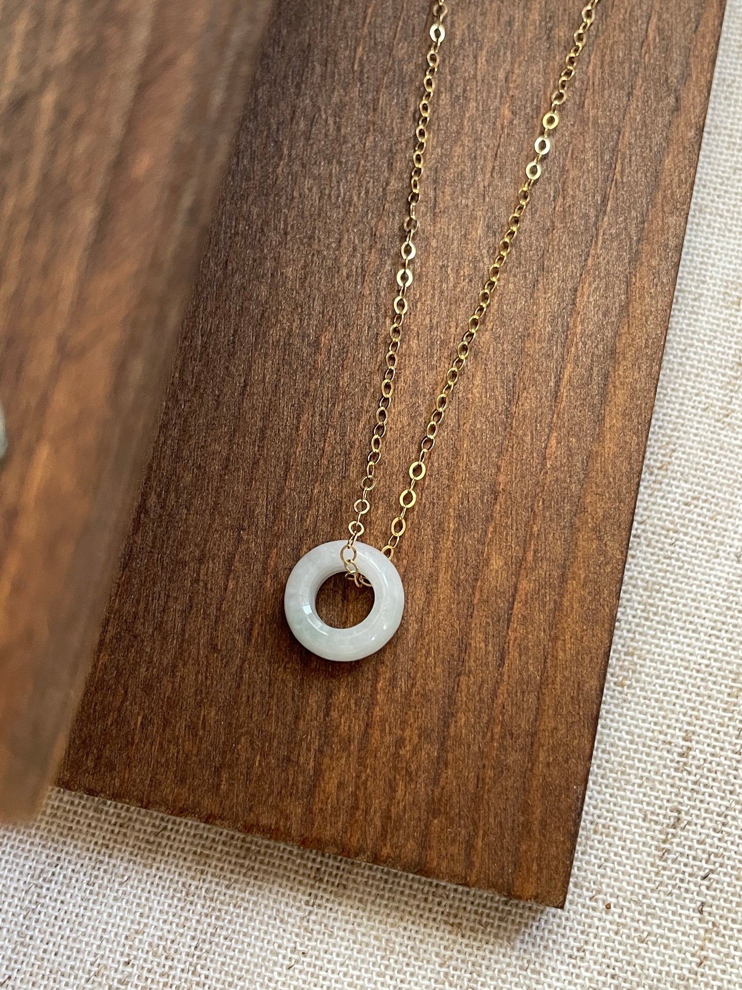 Mini Jade donut necklaces