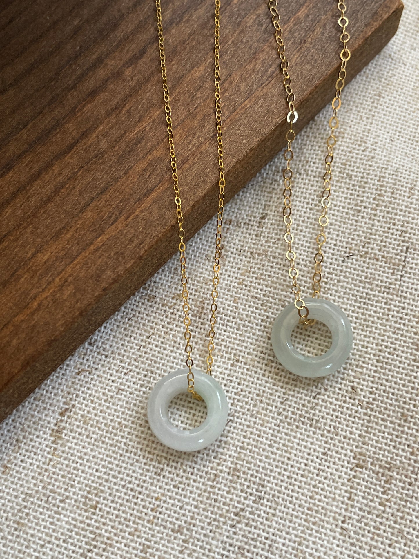 Mini Jade donut necklaces