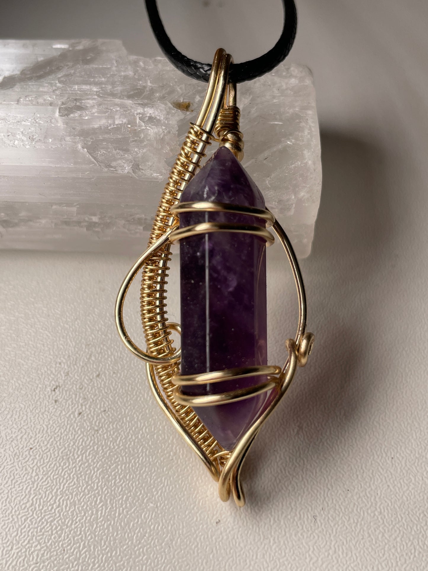 Amethyst DT pendant (gold)