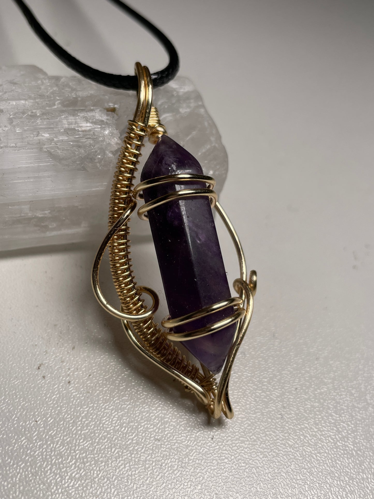 Amethyst DT pendant (gold)