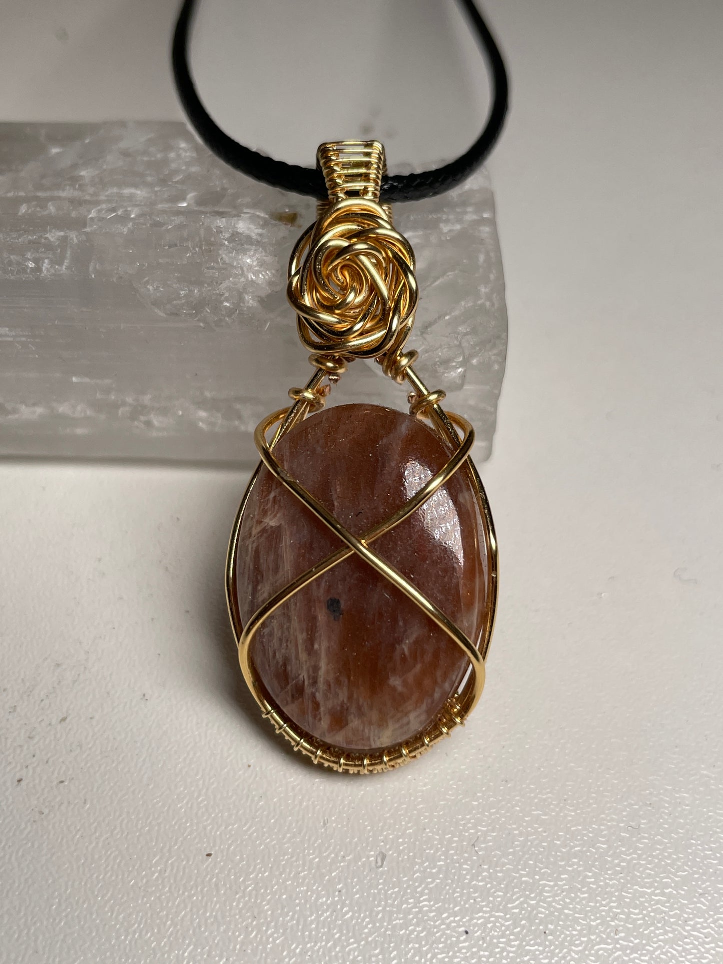 Sunstone/ moonstone pendant