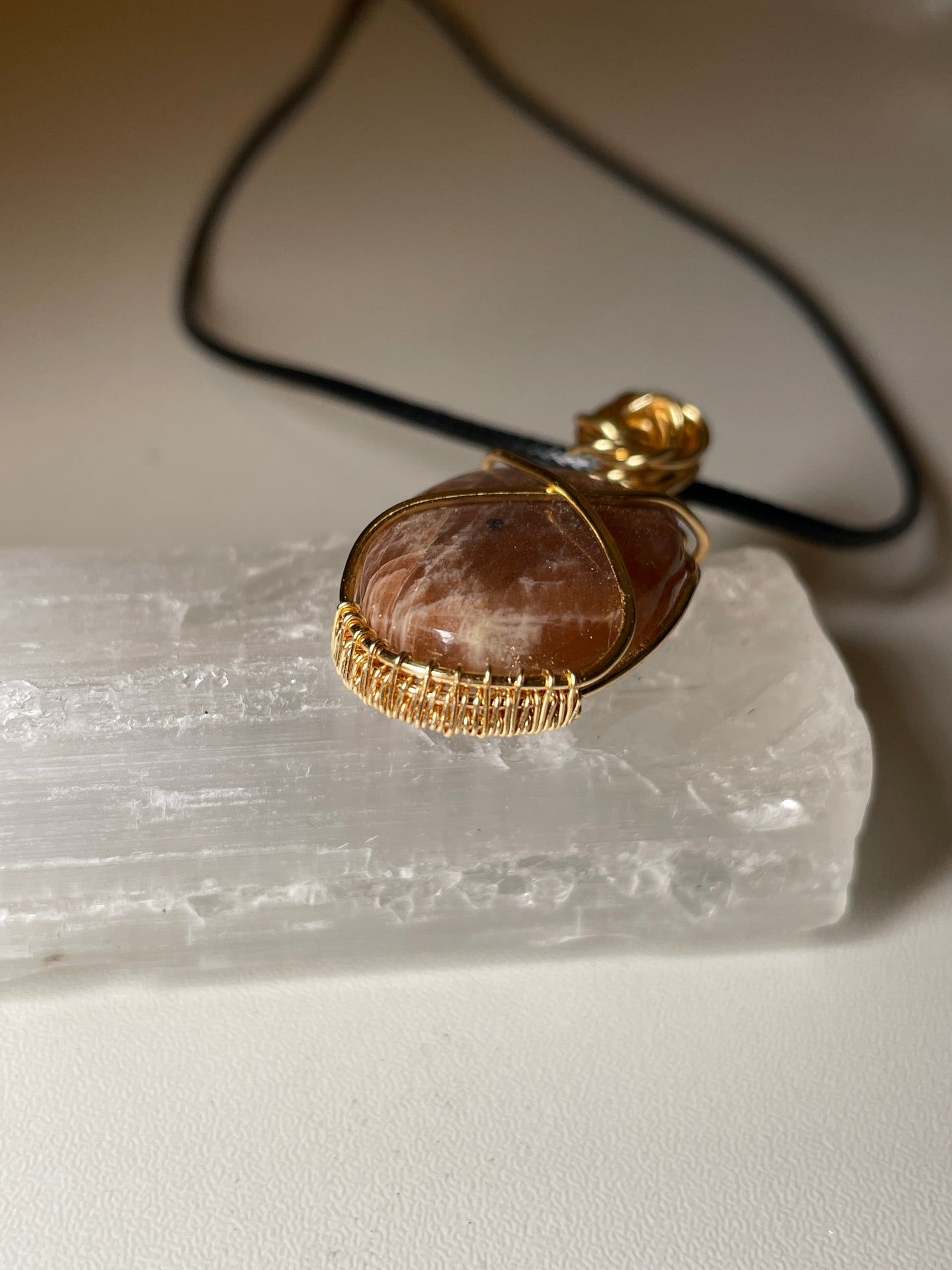 Sunstone/ moonstone pendant