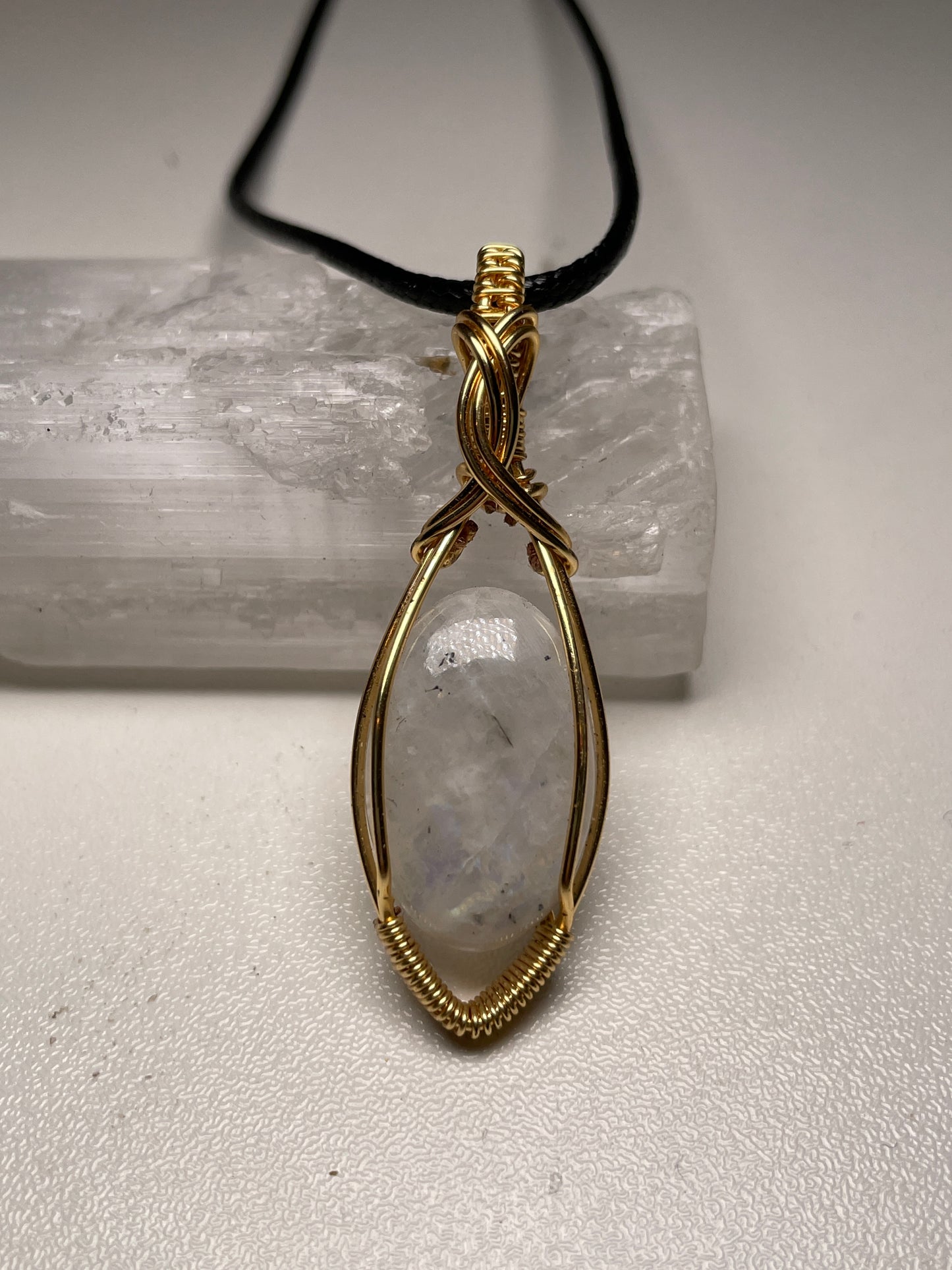 Rainbow moonstone pendant