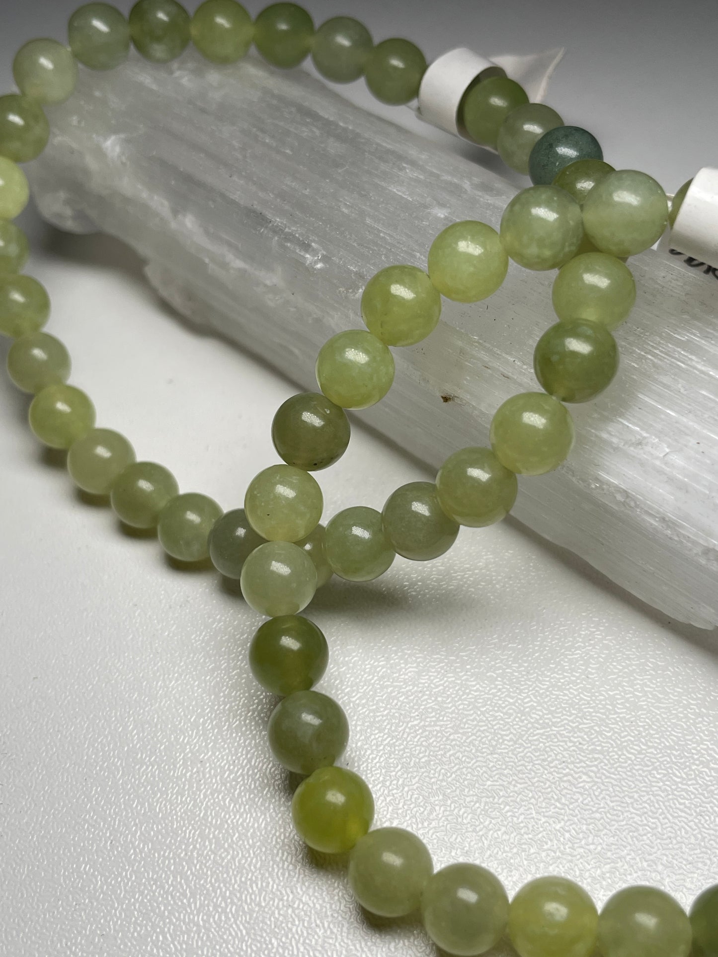 Light jade gemstone bracelets 6mm