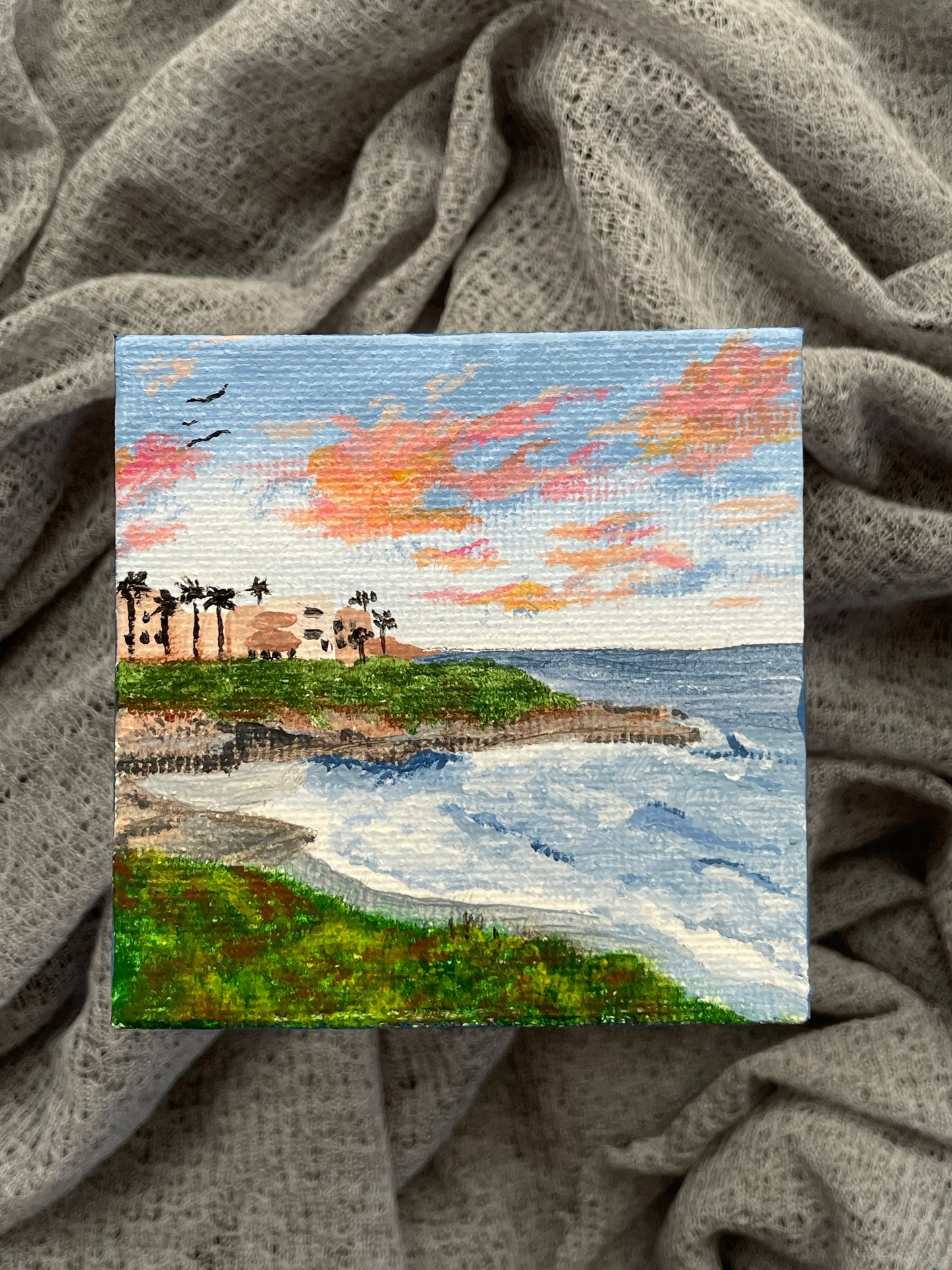 La Jolla mini acrylic painting